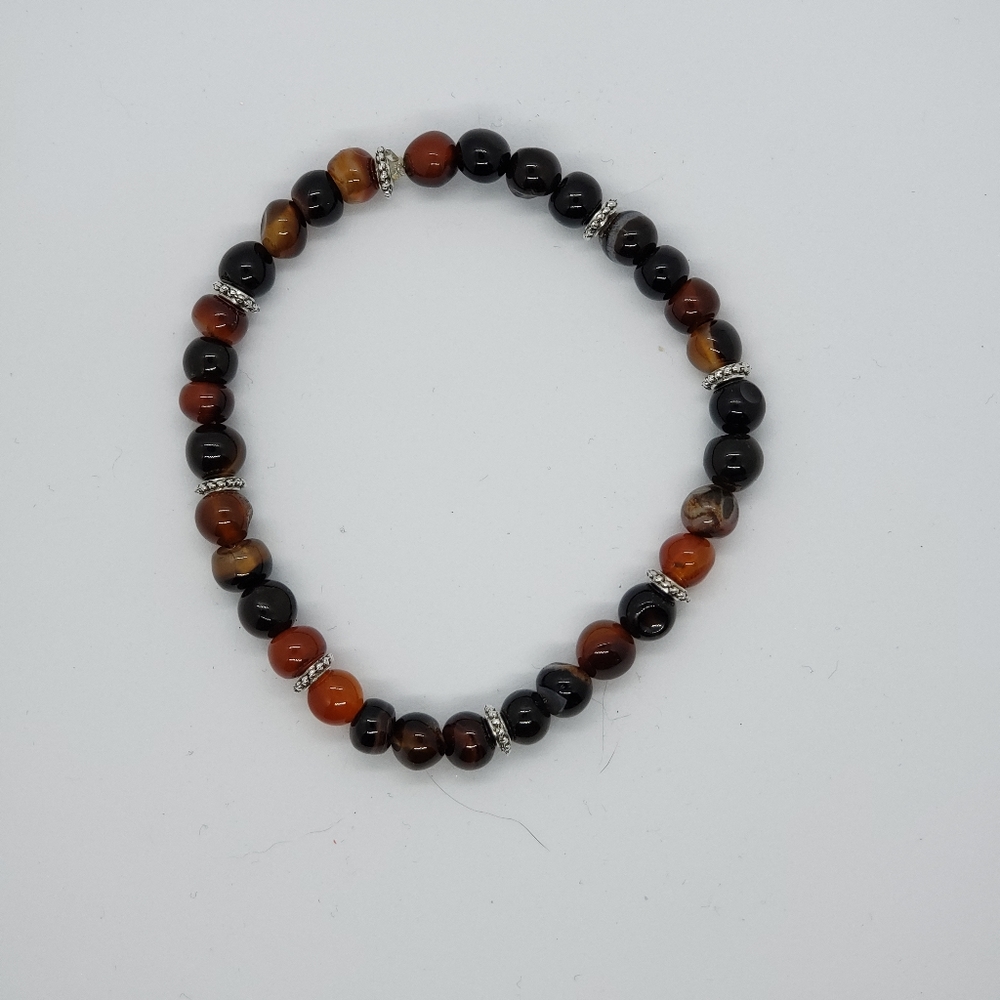Brown Agate Stretchy Bracelet